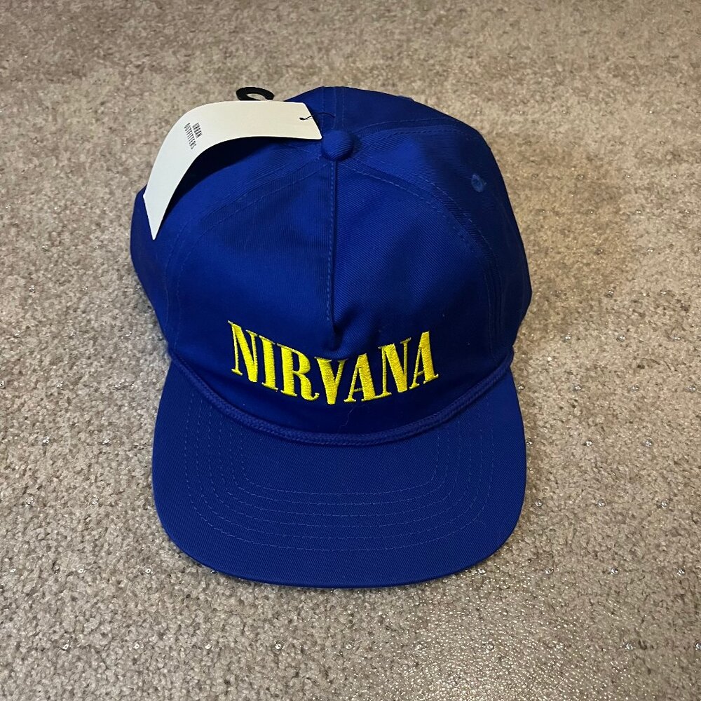 Nirvana x Urban Outfitters Adjustable Hat (Blue/Yellow)